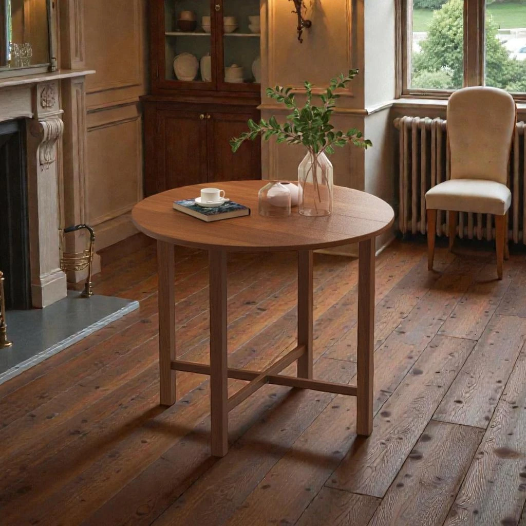 Hivvago Space-Saving Dining Table with Twin Drop Leaf Design