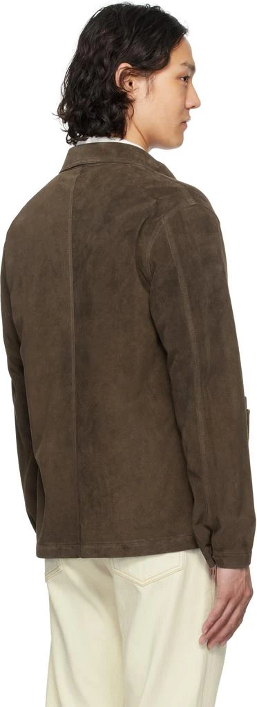 Drake's Brown Heavyweight Five-Pocket Suede Chore Jacket 3