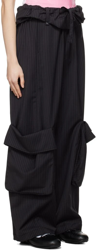 OPEN YY Black Rolled Waist Trousers 2