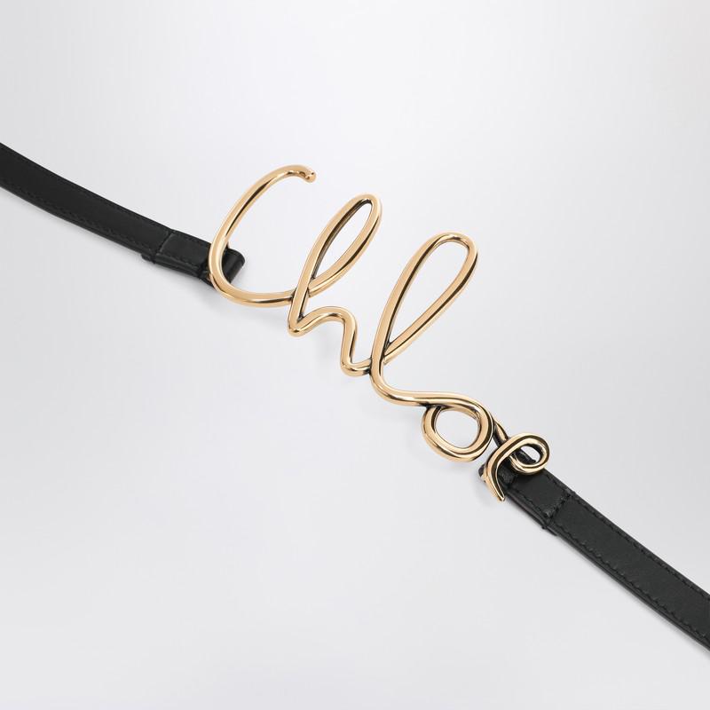 【関税&送料込】Chloe Chloe Iconic Small Black Leather Belt Chloé The Chloé Iconic Small Belt in Black | Chloé US