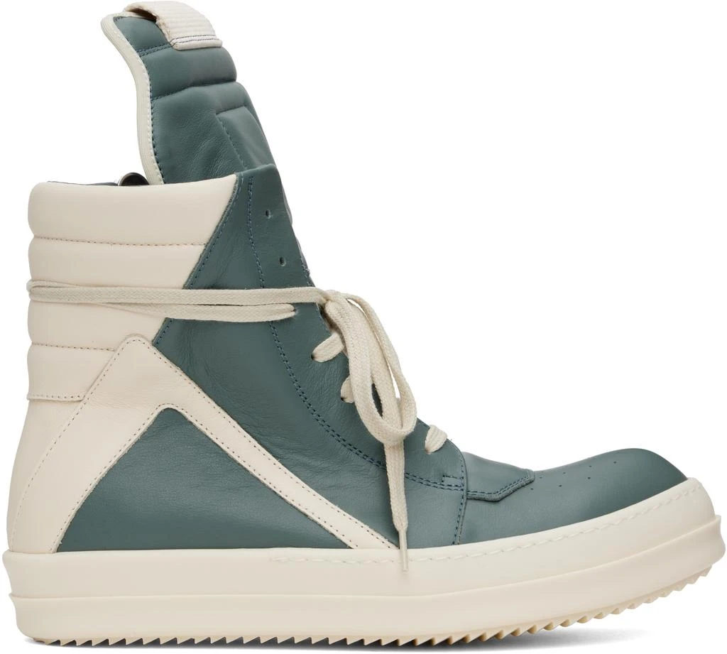Rick Owens Blue & Off-White Hollywood Geobasket Sneakers 1