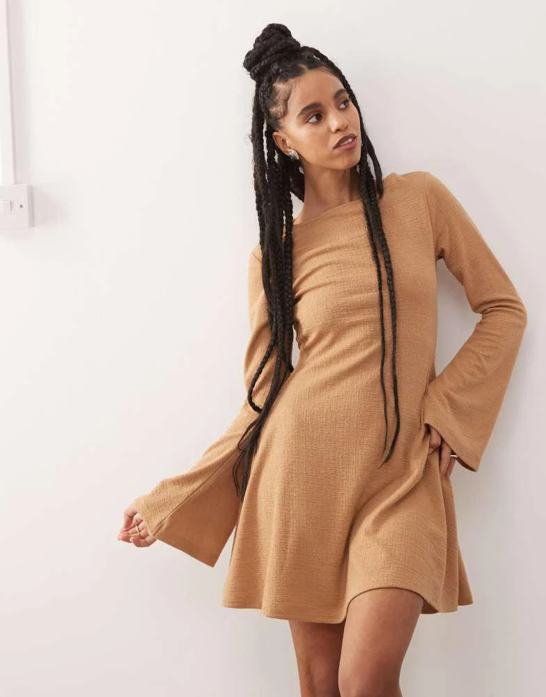 3/4 sleeve jersey dress Gretchen Scott | Jersey Ruffneck Dress