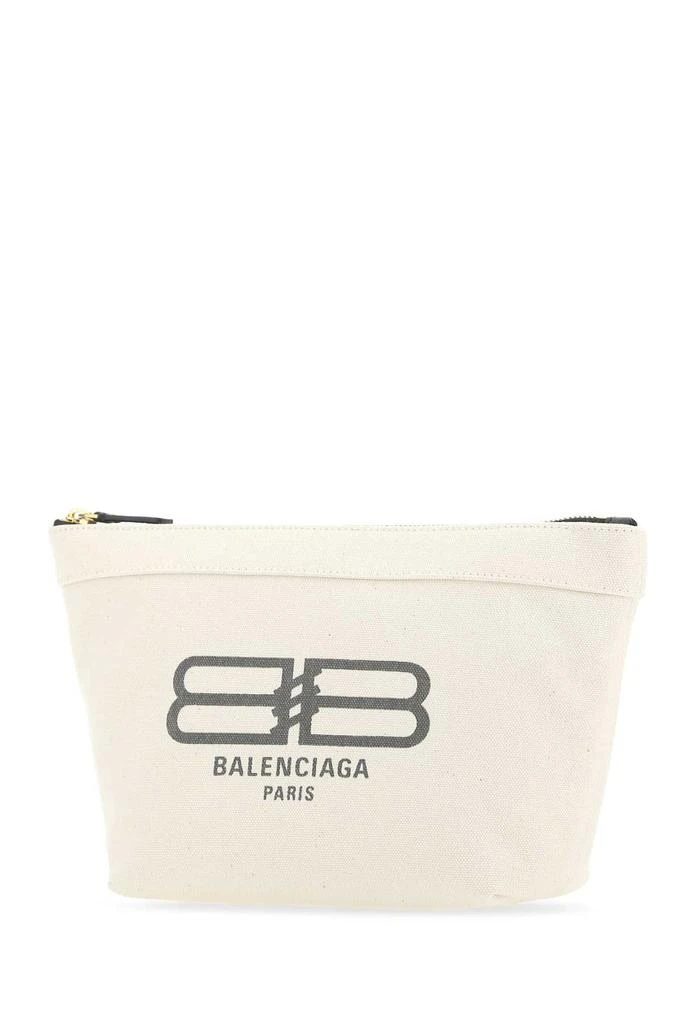 Balenciaga Balenciaga Logo Printed Zipped Clutch Bag 3