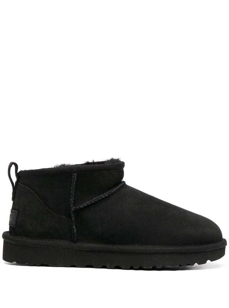 UGG Black ultra Mini Boots In Suede Woman 1