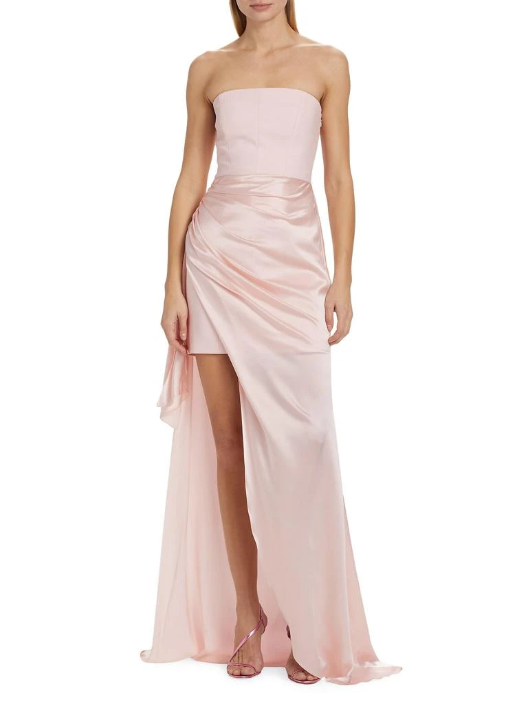 Cinq à Sept Rania Strapless Asymmetric Gown