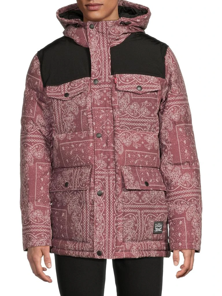 Levi
s Bandana Print Puffer Anorak