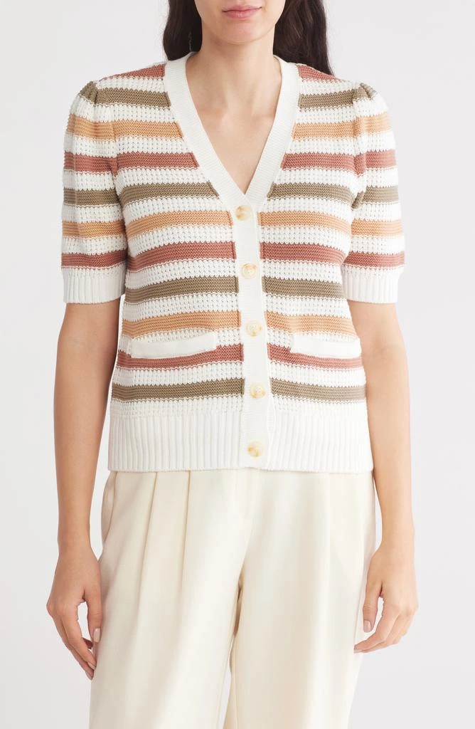 Design History Striped Textured Cardigan 1