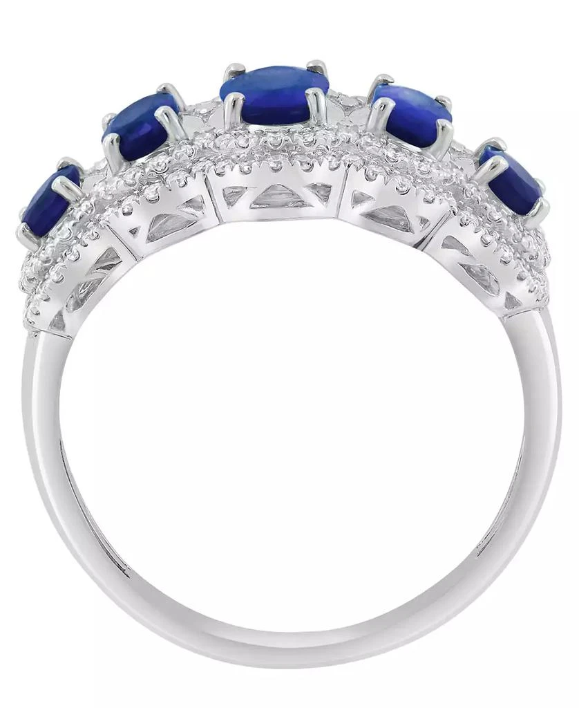 Effy Sapphire (1-5/8 ct. t.w.) and Diamond (1/2 ct. t.w.) Ring in 14k White Gold (Also Available in Emerald) 2
