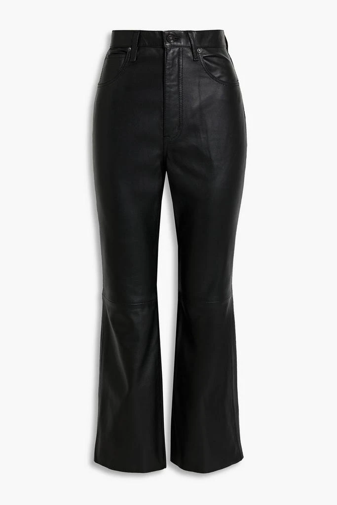 SLVRLAKE Frankie leather kick-flare pants 1