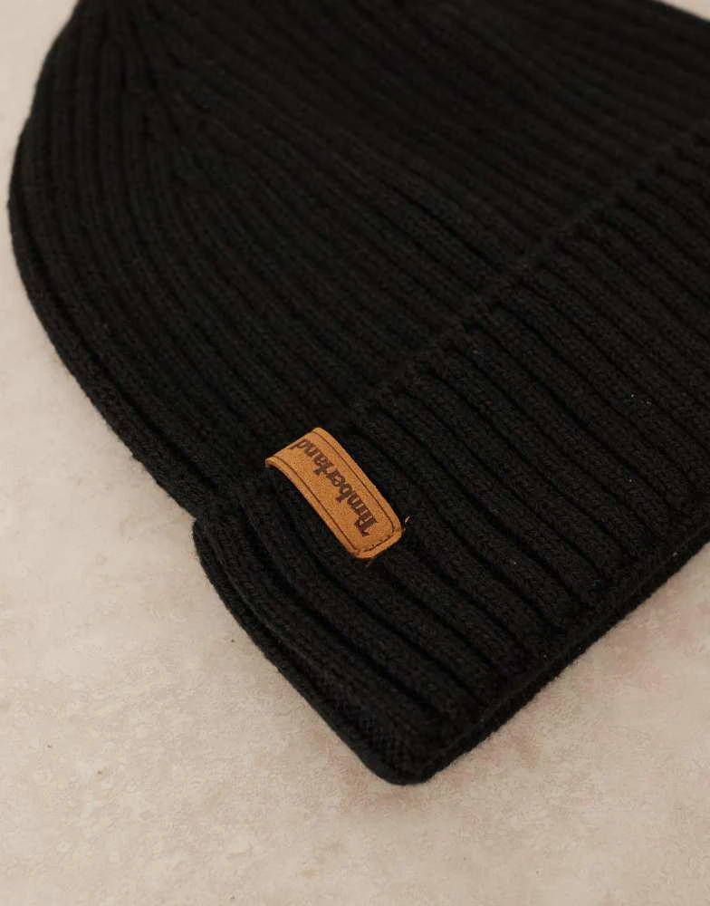 Timberland Timberland Rib knit beanie in black 2