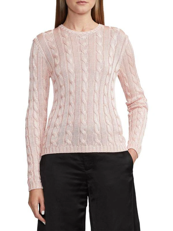 Ralph Lauren Silk Cable-Knit Sweater 1