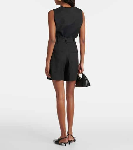VERONICA BEARD Noemi high-rise linen-blend shorts 3