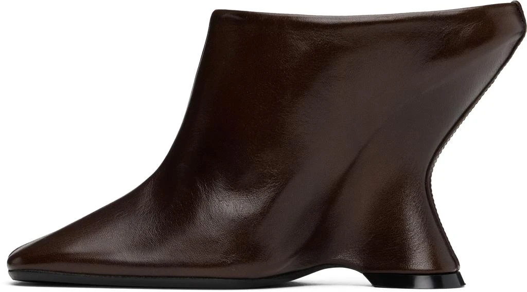Dries Van Noten Tan Leather Wedge Mules 3