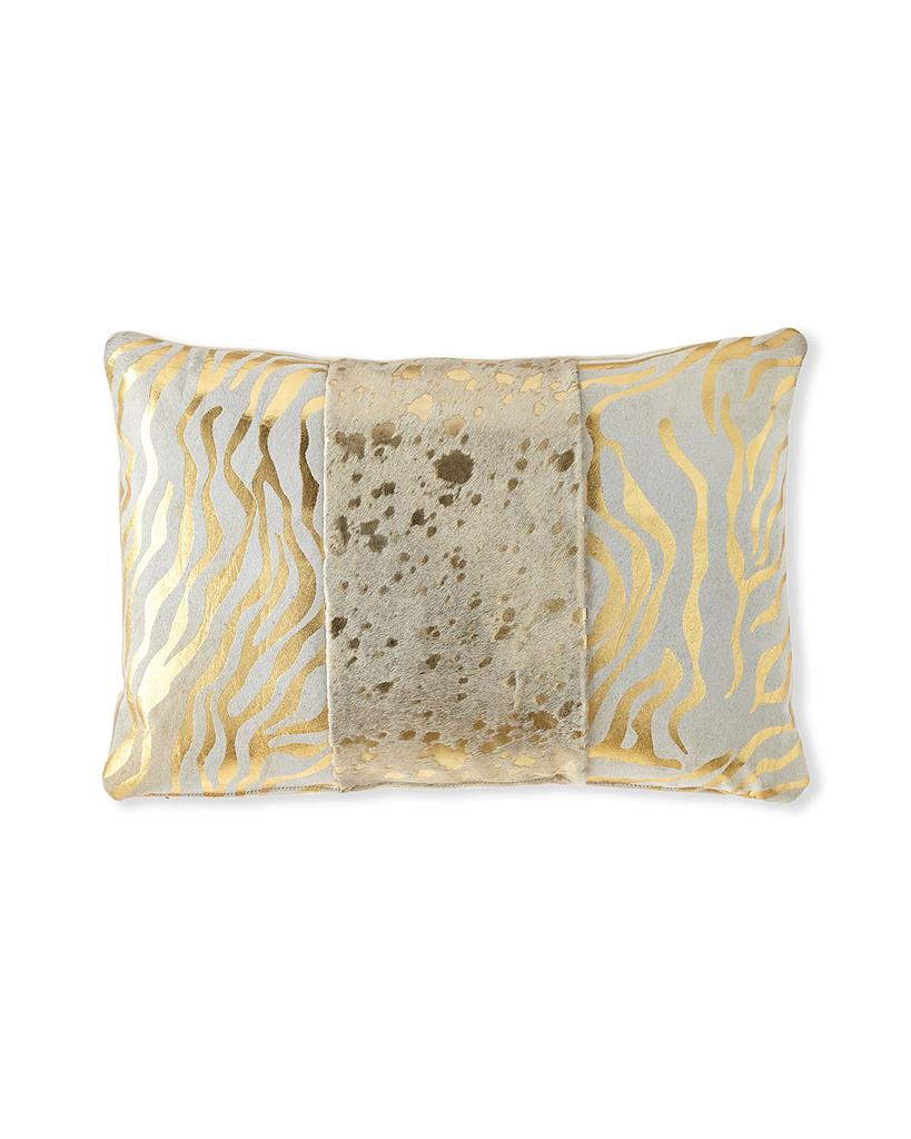 Massoud Colorblock Zebra & Spots Pillow, 23" x 15"