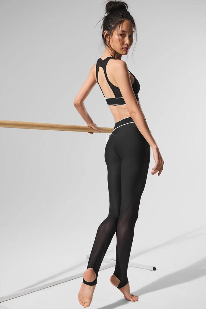Alo Airlift Mesh High-Waist Darling Stirrup Legging - Black 5