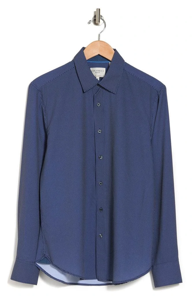 CONSTRUCT Slim Fit Microdot 4-Way Stretch Performance Button-Up Shirt 3