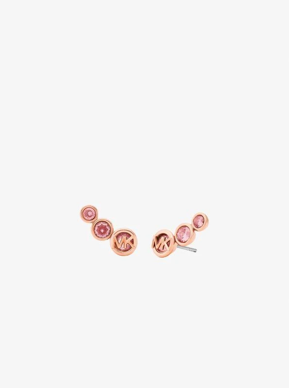 Michael Kors Bezel Cubic Zirconia Crawler Earrings 1