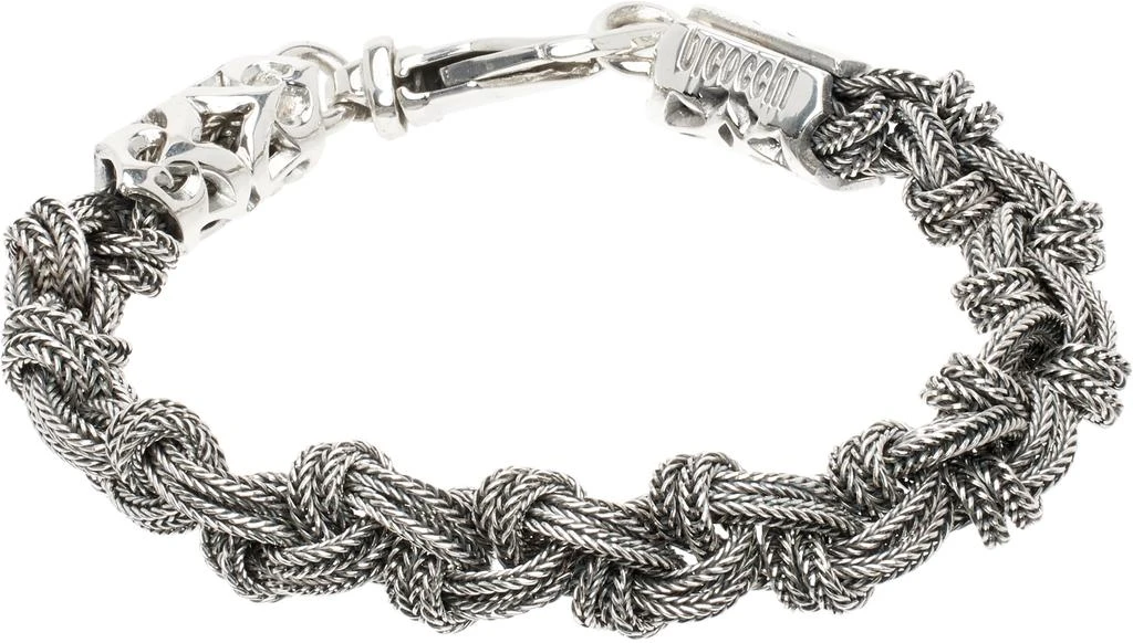 Emanuele Bicocchi Silver Braided Knot Bracelet 1