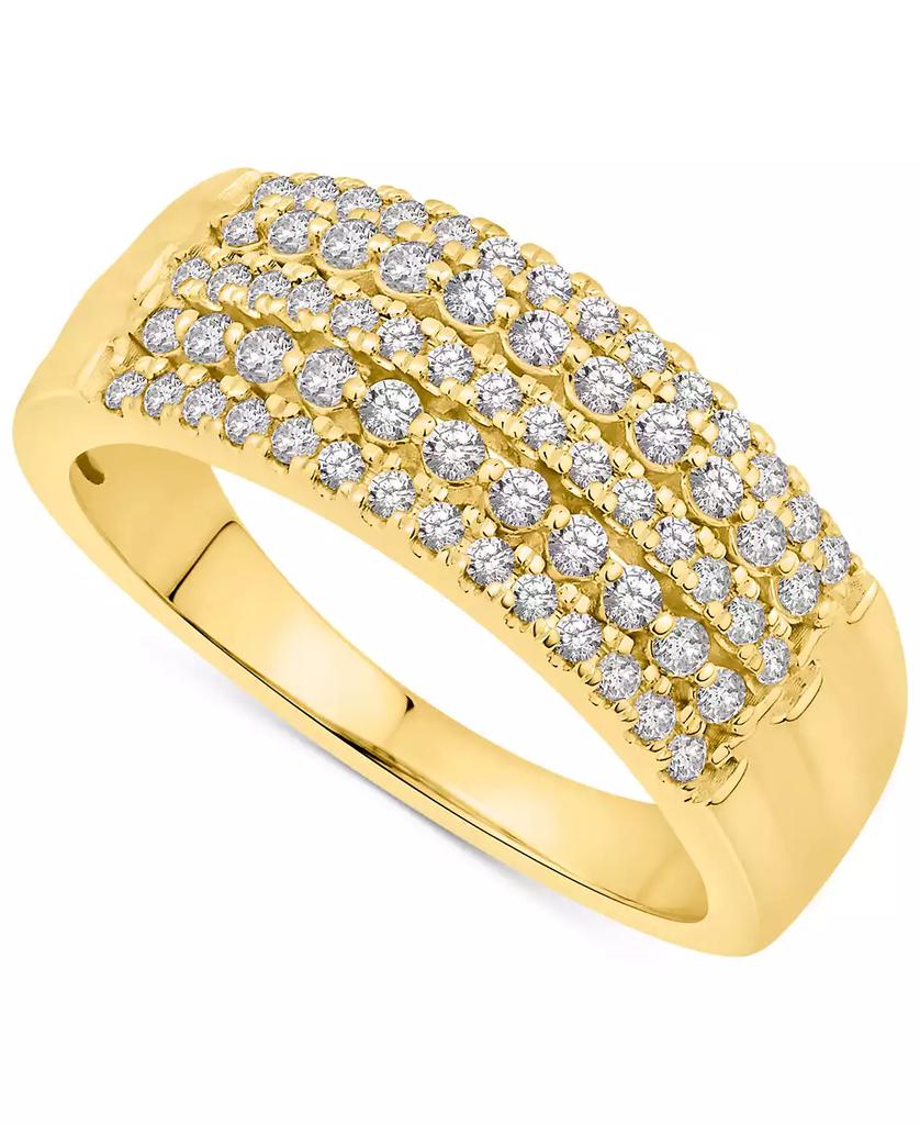 Macy's Diamond Multirow Anniversary Band (1/2 ct. t.w.) in 14k Gold