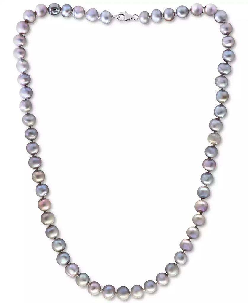 Effy EFFY® White Cultured Freshwater Pearl (7 mm) 18" Statement Necklace (Also in Gray, Pink, & Multicolor Cultured Freshwater Pearl) 1