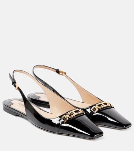 Tom Ford Whitney patent leather slingback flats 1