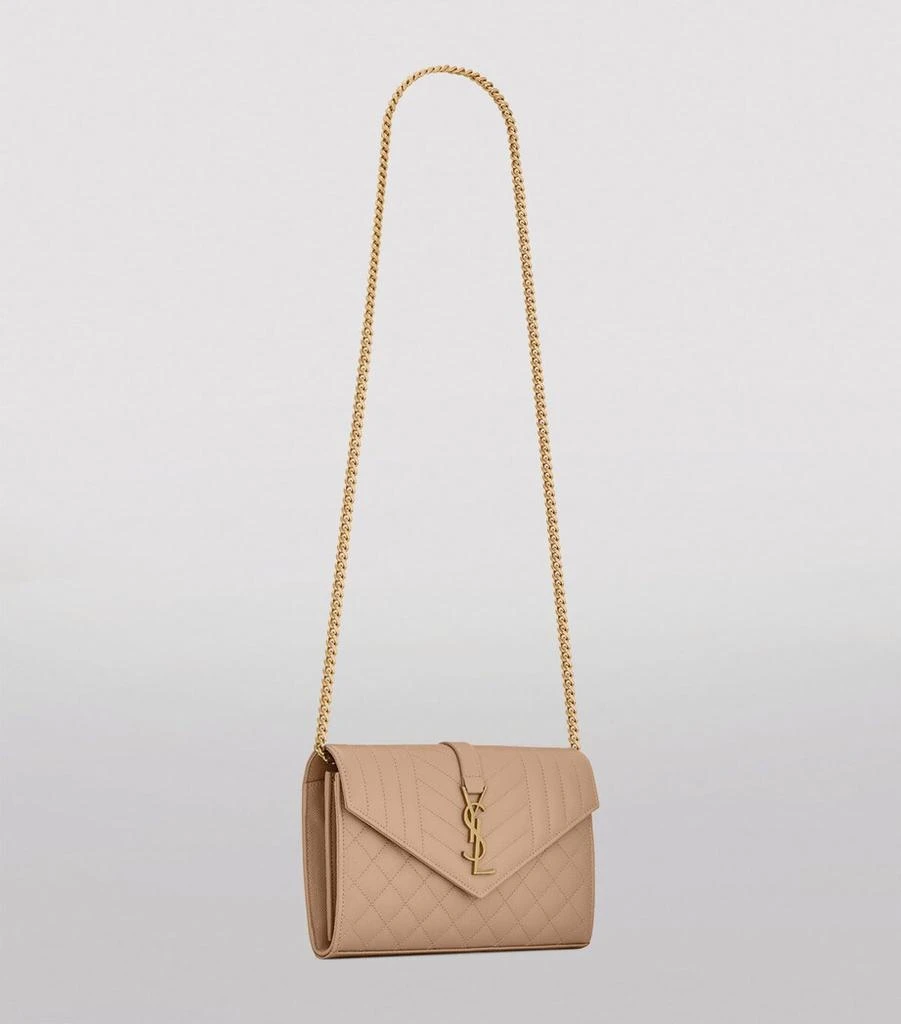 Yves Saint Laurent Leather Envelope Chain Wallet 6