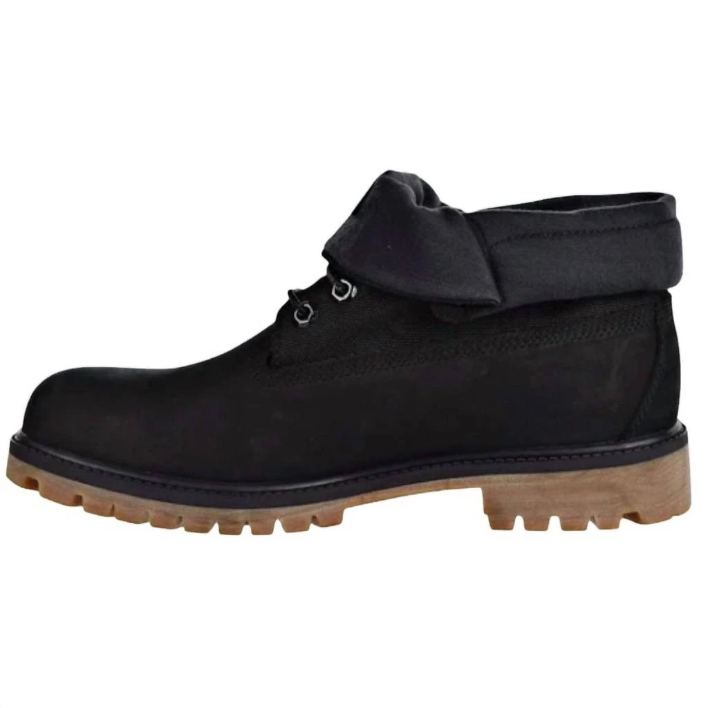 Timberland Heritage Roll Top Boots In Black Nubuck 2