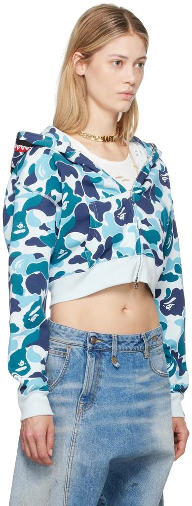 Bape Blue ABC Camo Crystal Stone Shark Hoodie 2