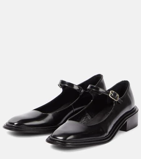 Souliers Martinez Penelope leather Mary Jane flats 5