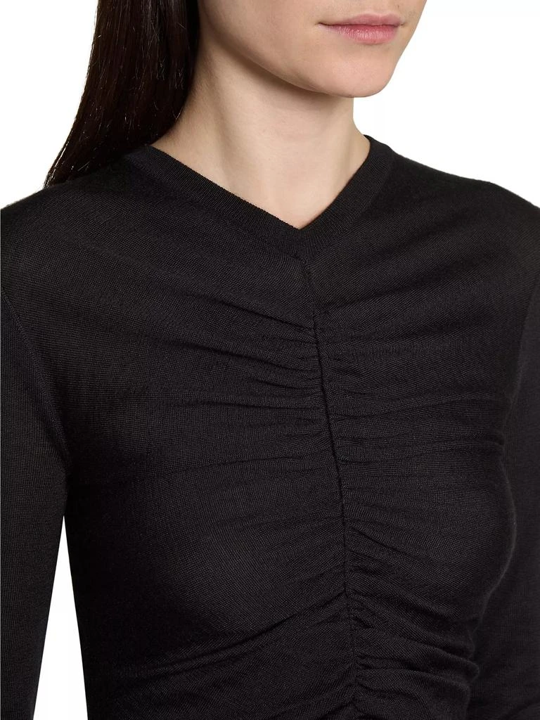 Yves Saint Laurent Ruched Sweater in Cashmere, Wool, and Silk 7