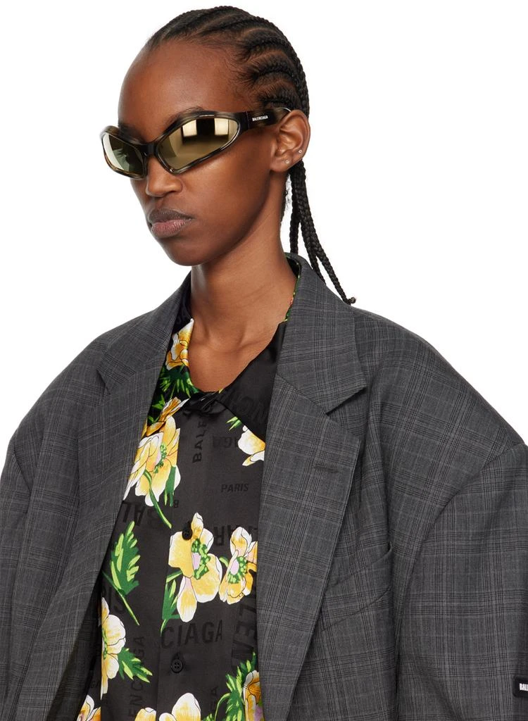 Balenciaga Tortoiseshell Fennec Oval Sunglasses 4