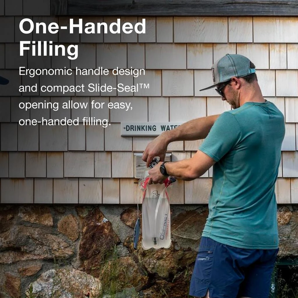 Osprey Osprey Hydraulics Backpack Water Reservoir with Bite Valve - BPA-Free, Leakproof Hydration Bladder with QuickConnect and Slide-Seal - Compatible with Most Hiking and Biking Packs, Clear 3