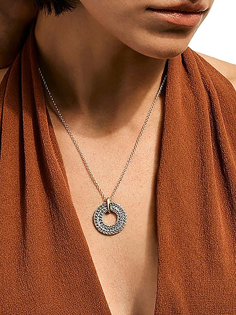 John Hardy Icon Sterling Silver & 14K Yellow Gold Pendant Necklace