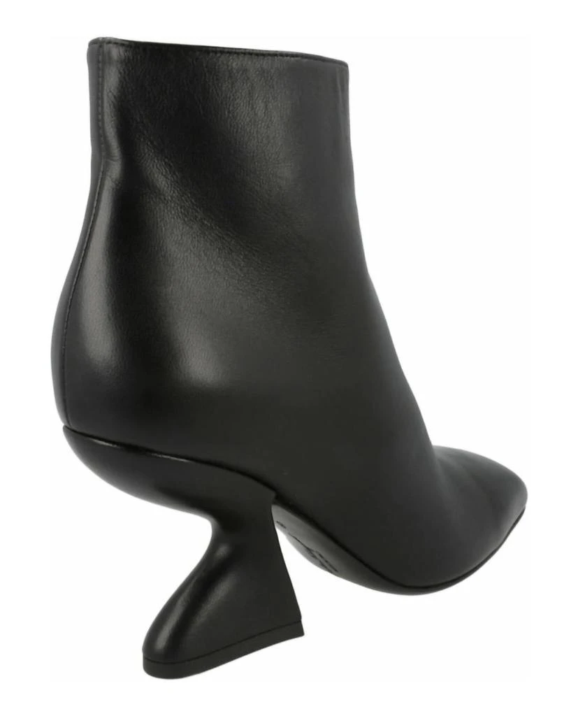 Salvatore Ferragamo Women
s Leather Ankle Boots In Black 3