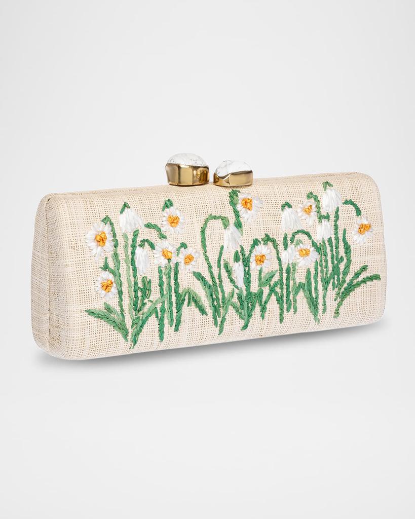 Rafe Alessandra Flower Long Clutch Bag