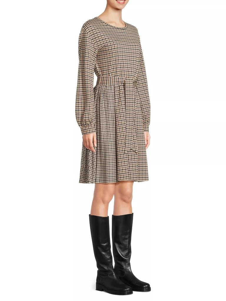 Weekend Max Mara Vetta Houndstooth Jersey Belted Minidress 4