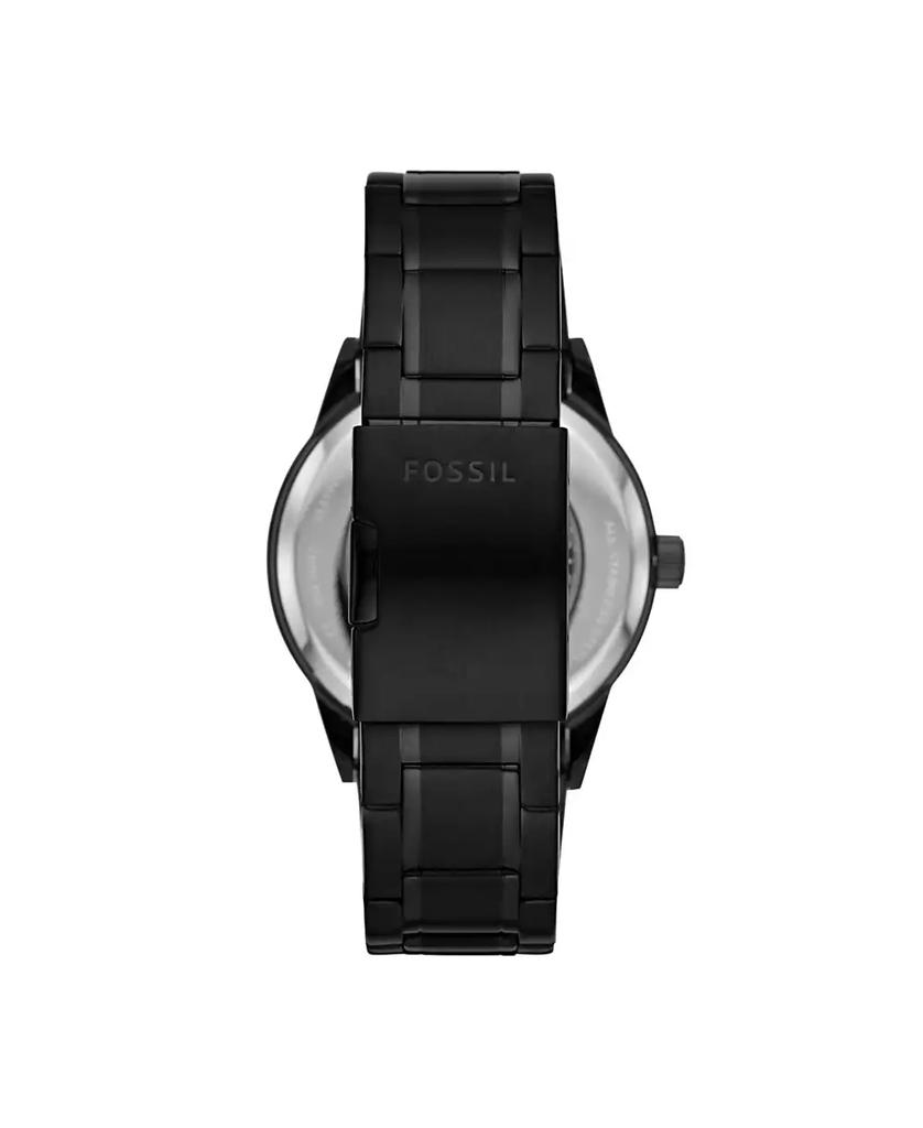 Fossil Men's Flynn Automatic Black Stainless Steel Watch 48mm