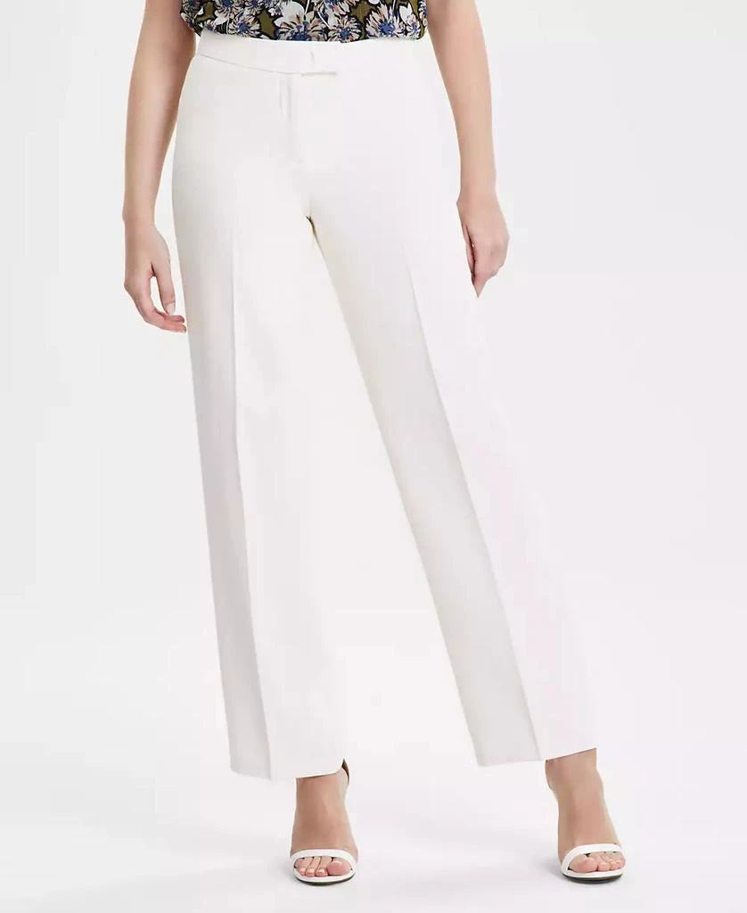 Anne Klein Women's Extended-Tab Creased-Leg Pants 4