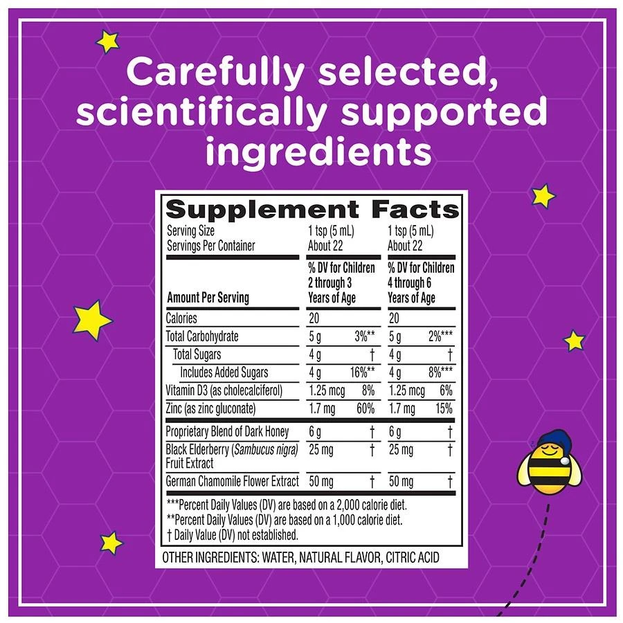 ZarBee's Naturals Children's Night Honey Cough Syrup + Immune Natural Mixed Berry 4