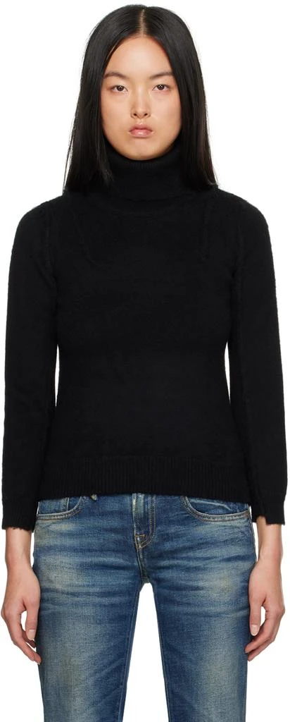 R13 Black Flat Sleeve Turtleneck 1