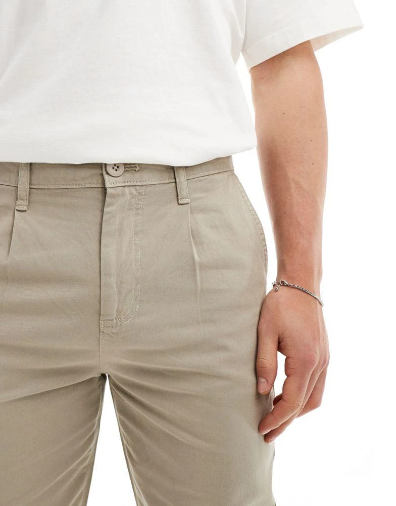 ASOS ASOS DESIGN straight chino in washed beige 3