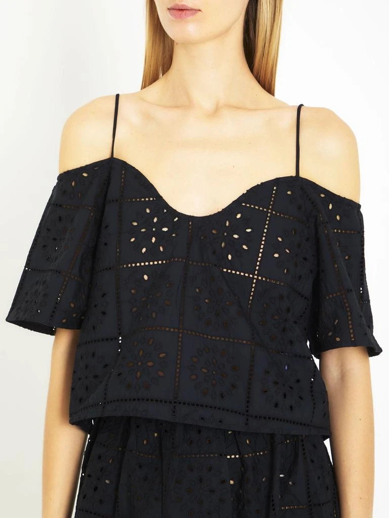 Ganni Broderie anglaise top 4