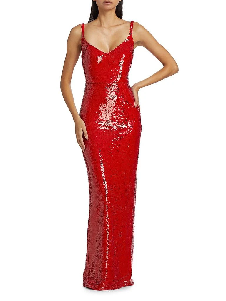 L'Agence Karma Sequined Sleeveless Maxi Dress - Dresses & Skirts - Free  Shipping - BeyondStyle