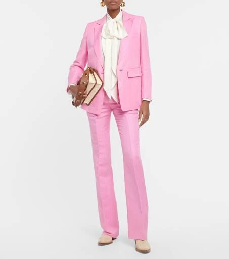 ETRO Linen and silk straight-leg pants 2