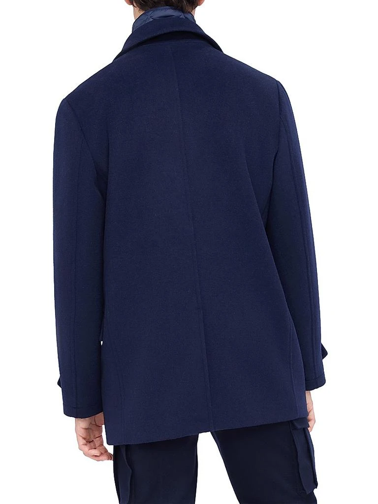 BUGATCHI Wool-Blend Double-Breasted Peacoat 5