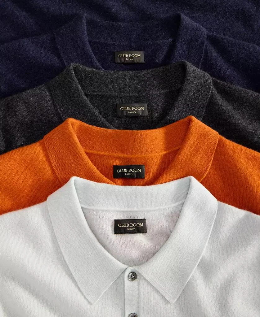Club Room Men's Regular-Fit 100% Cashmere Sweater Polo Shirt, Macy's Exclusive 5
