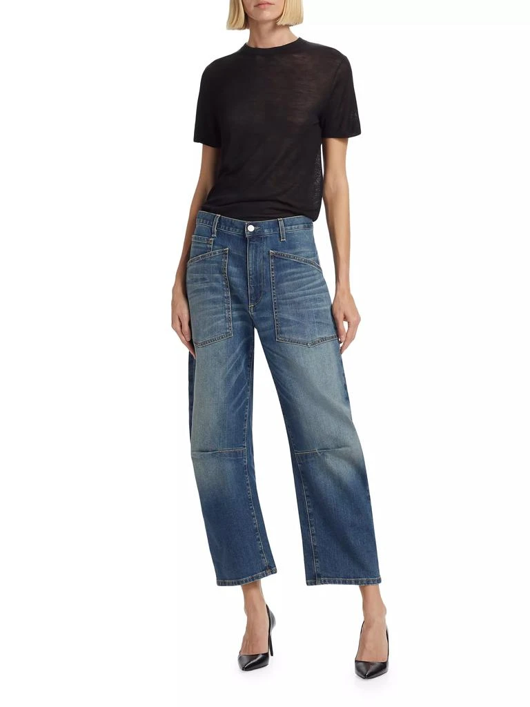 Nili Lotan Shon Curved Ankle-Crop Jeans 2