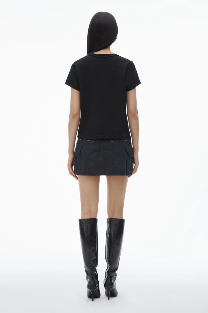 Alexander Wang puff logo shrunken tee in cotton jersey 4