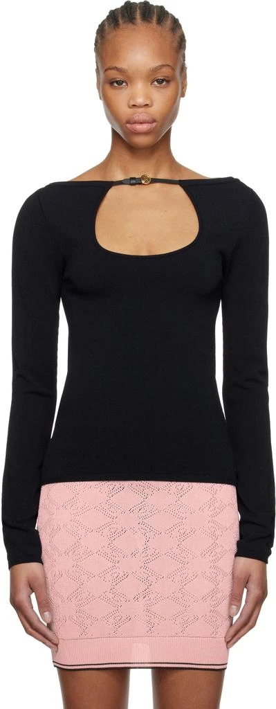 AMIRI Black Long Sleeve Keyhole T-shirt 1