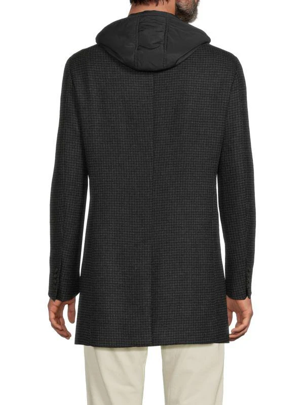 Cardinal of Canada Houndstooth Mid Length Hooded Coat 2